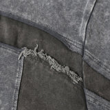 DAXUEN Distressed grey short sleeve t-shirt with darker panels