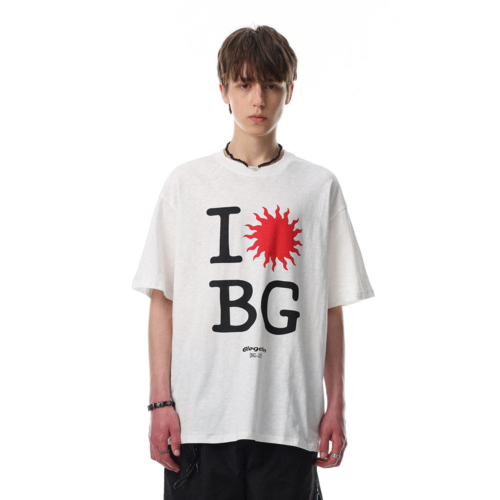 DAXUEN Oversized short-sleeved graphic T-shirt