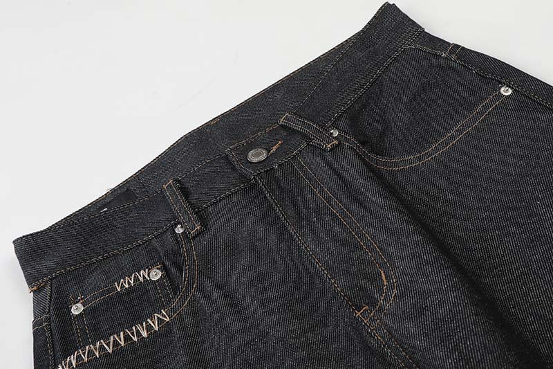 DAXUEN Charcoal wide-leg denim jeans
