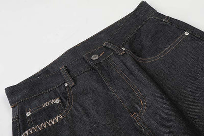 DAXUEN Charcoal wide-leg denim jeans
