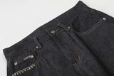 DAXUEN Charcoal wide-leg denim jeans