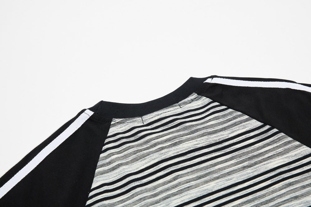 DAXUEN Bold striped graphic short-sleeve T-shirt