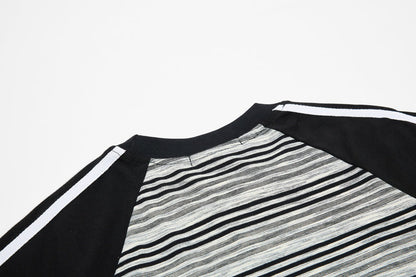 DAXUEN Bold striped graphic short-sleeve T-shirt