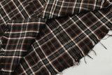 DAXUEN Distressed plaid button-up shirt with frayed edges