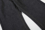 DAXUEN Charcoal wide-leg denim jeans