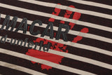 DAXUEN Distressed stripe graphic t-shirt