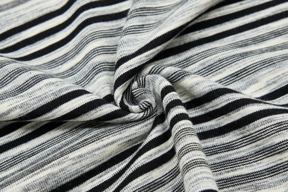 DAXUEN Bold striped graphic short-sleeve T-shirt