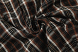 DAXUEN Distressed plaid button-up shirt with frayed edges
