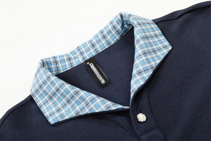 DAXUEN Layered look men's short-sleeved polo shirt