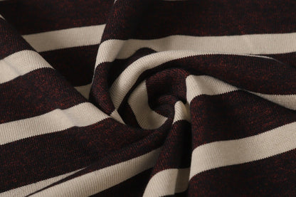 DAXUEN Distressed stripe graphic t-shirt