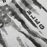 DAXUEN Short-sleeved graphic T-shirt with distressed flag design