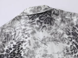 DAXUEN Casual short-sleeve collared top with animal print
