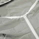 DAXUEN Lightweight hooded jacket in light grey and black