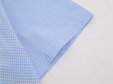 DAXUEN Gingham button-up shirt with teddy bear pendant