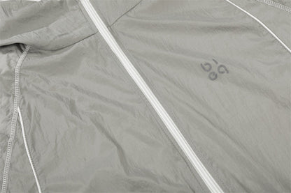 DAXUEN Lightweight hooded jacket in light grey and black