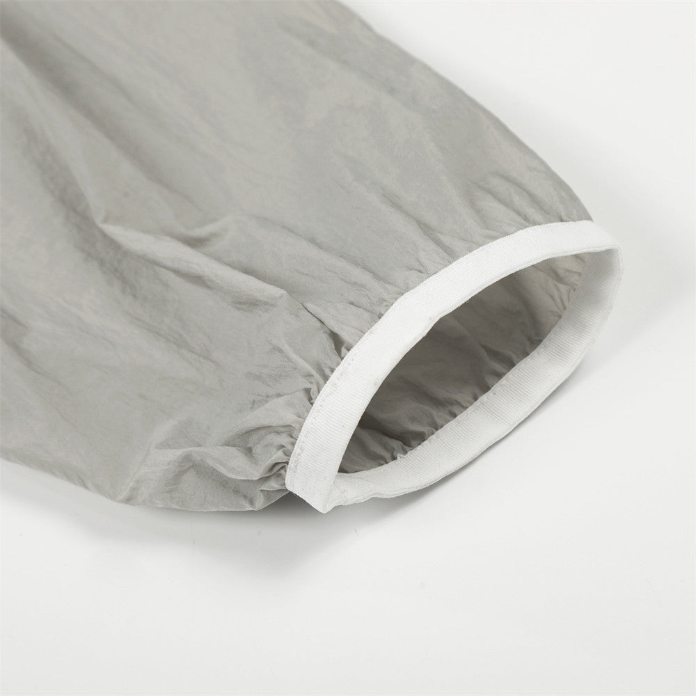 DAXUEN Lightweight hooded jacket in light grey and black