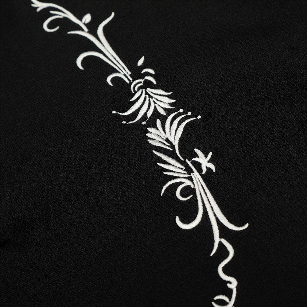 DAXUEN Floral embroidered short-sleeved knitted polo shirt