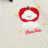 DAXUEN Relaxed-fit short-sleeved polo shirt with cartoon embroidery