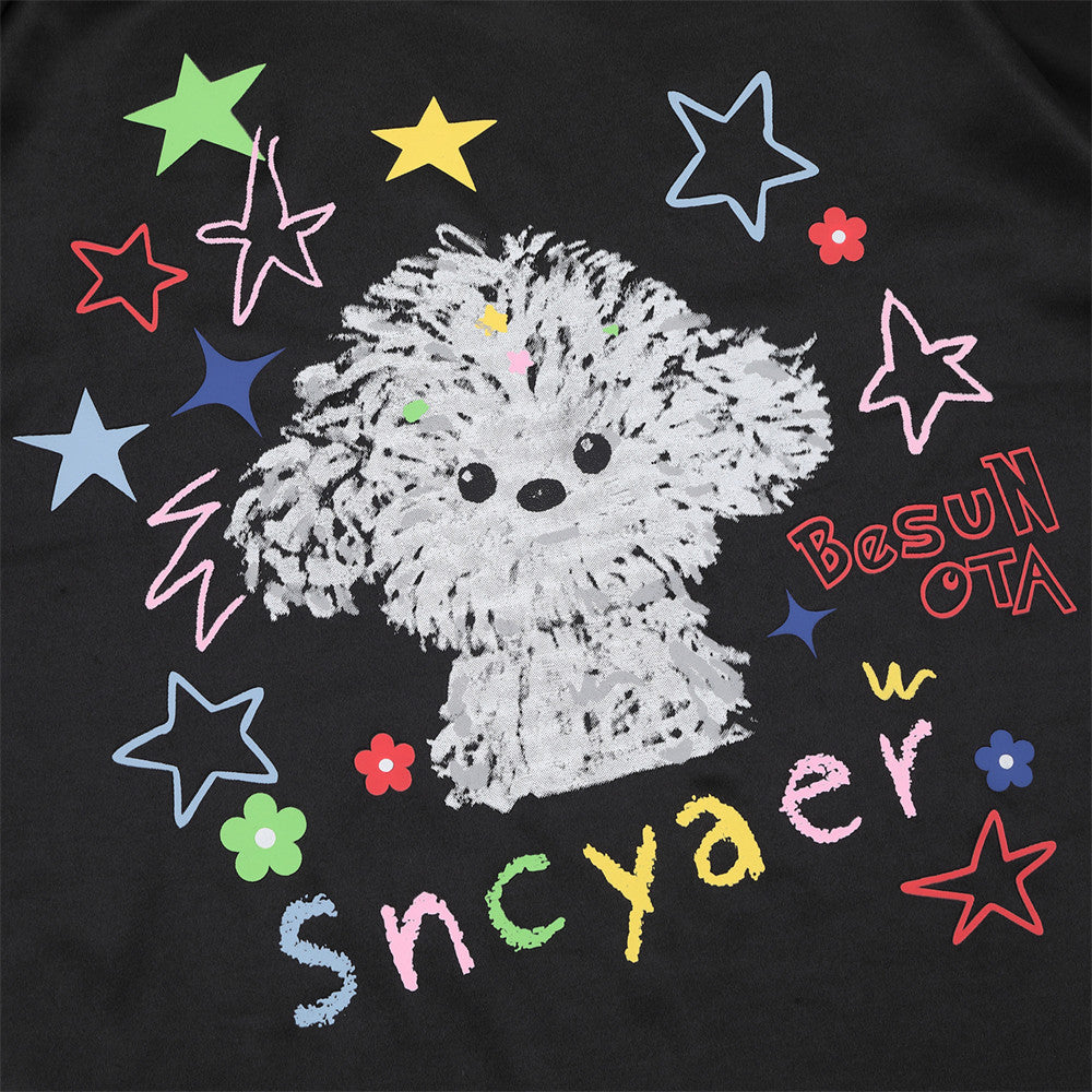 DAXUEN Short-sleeved casual t-shirt with dog graphic