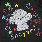 DAXUEN Short-sleeved casual t-shirt with dog graphic