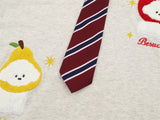 DAXUEN Relaxed-fit short-sleeved polo shirt with cartoon embroidery