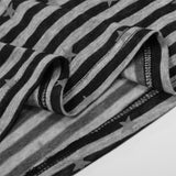 DAXUEN Star print striped long-sleeve polo shirt