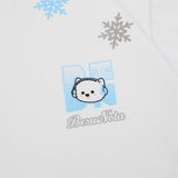 DAXUEN Gradient snowflake graphic t-shirt with dog character