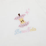 DAXUEN Embroidered short-sleeved t-shirt with colorful buttons