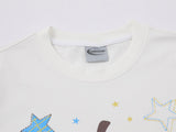 DAXUEN Playful apple graphic T-shirt with bear design