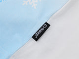 DAXUEN Gradient snowflake graphic t-shirt with dog character