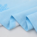 DAXUEN Gradient snowflake graphic t-shirt with dog character