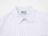 DAXUEN Button-up shirt with puppy graphics and plaid tie