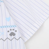 DAXUEN Button-up shirt with puppy graphics and plaid tie