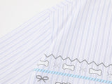 DAXUEN Button-up shirt with puppy graphics and plaid tie