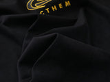 DAXUEN Bold oversized t-shirt with graphic embroidery and studs
