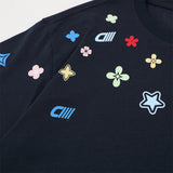 DAXUEN Colorful graphic oversized T-shirt with clover and star designs
