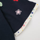DAXUEN Colorful graphic oversized T-shirt with clover and star designs