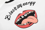 DAXUEN White short-sleeved graphic ringer t-shirt