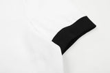 DAXUEN White short-sleeved graphic ringer t-shirt