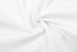 DAXUEN White short-sleeved graphic ringer t-shirt