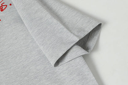DAXUEN Short-sleeved ribbed crew neck t-shirt
