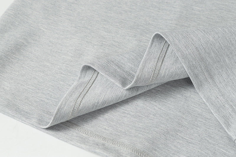 DAXUEN Short-sleeved ribbed crew neck t-shirt
