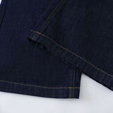 DAXUEN Wide-leg indigo blue jeans with contrast stitching