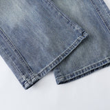 DAXUEN High-waisted wide-leg denim jeans in blue wash