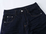 DAXUEN Wide-leg indigo blue jeans with contrast stitching