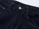 DAXUEN Wide-leg indigo blue jeans with contrast stitching