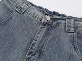 DAXUEN High-waisted wide-leg denim jeans in blue wash