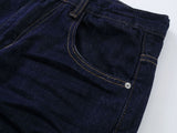 DAXUEN Wide-leg indigo blue jeans with contrast stitching