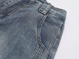 DAXUEN High-waisted wide-leg denim jeans in blue wash