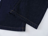 DAXUEN Wide-leg indigo blue jeans with contrast stitching